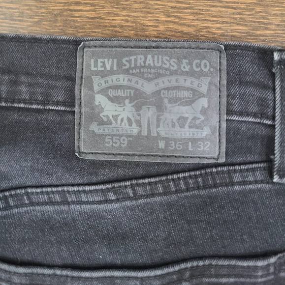 Levi's Strauss jeans 559 men's size .36×32 black color - Picture 4 of 6